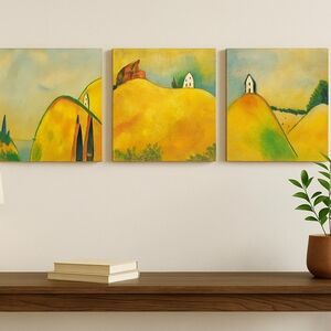 Janet Weed Beaver Landscape Art Set – 2003 Southern Living at HOME – 3 Panels